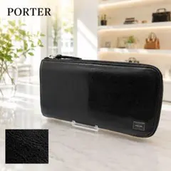 PORTER ポーター CURRENTカレント L字ジップ 黒 ブラック - メルカリ