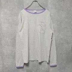 【希少】コロンビア リンガー ロンT グレー×紫 刺繍ロゴ ゆるだぼ テック　Mのサムネイル