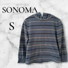 ロンＴ SONOMA ボーダー フード付き S 長袖
