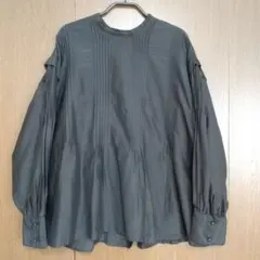 JOURNAL STANDARDコットンシルクピンタックブラウス ブラック