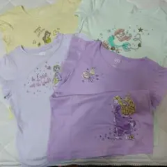 120,110☆美品☆ディズニープリンセスのＴシャツ４枚セット