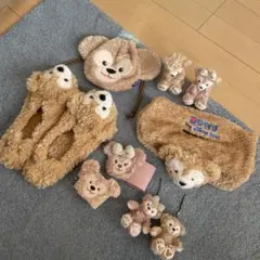 ダッフィーシェリーメイグッズ9点セット スリッパティッシュケース巾着キーホルダー
