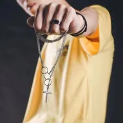 ☆ヒット商品☆トレンド 十字架 ネックレス チェーン シルバー 男女兼用 韓国