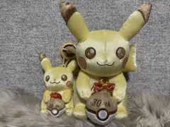 ポケモン30周年】はじまりのピカチュウ ぬいぐるみ マスコット 2体