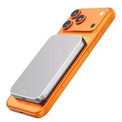 チタン金属　14mm　超薄型　Magsafe対応 モバイルバッテリー 急速充電