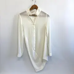 【EGOIST/エゴイスト】レディース ホワイト長袖シャツ 　S～細身Mサイズ位