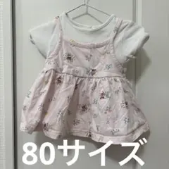 アンパンマン　花柄ピンクトップス