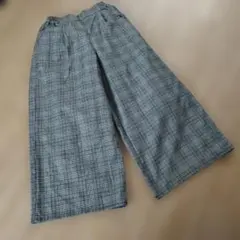 ジディ　チェック ワイドパンツ 150