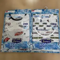 110cm 乗り物　ランニング肌着　2枚組　2セット　ファイバードライ　新品☆