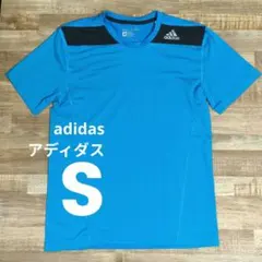 adidas アディダス tech fit Tシャツ 青