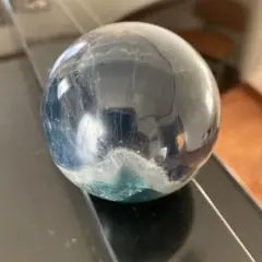 ブルーグリーン　フローライト スフィア　天然石置物