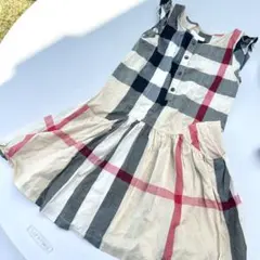 【美品】BURBERRY ノースリーブワンピース 140cm