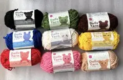 Dolls Yarn ドールズヤーン　毛糸9色　ダイソー