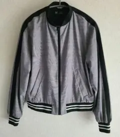 ZARA trfコレクション チェック柄 スタジャン グレー系
