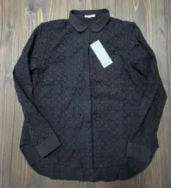 GU レースシャツ Mサイズ 黒　新品　春夏物