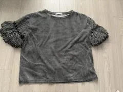 ehkä söpö 半袖トップス S 黒白チェック