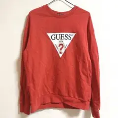 ゲス GUESS 発砲三角ロゴプリントスウェット トレーナー M ユニセックス