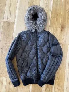 DIESEL ダークグレー キルティングダウンジャケット