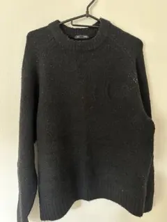 GU ブラック クルーネック ニット M