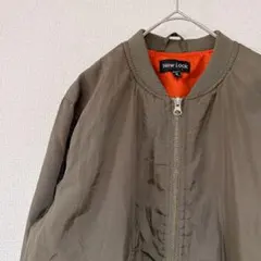 人気✨️【M】 MA-1 ボンバージャケット カーキ 裏地オレンジ おしゃれ