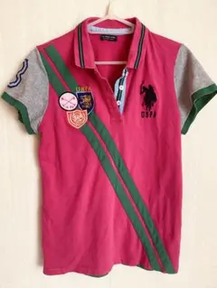 U.S. POLO ASSN. 半袖ポロシャツ ピンク レディースのサムネイル
