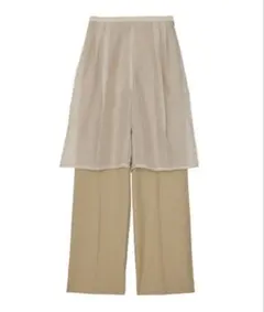 【美品】Ameri / HALF SHEER LAYERED PANTS /S