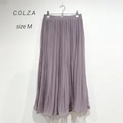 【美品】C.O.L.Z.A コルザ ロングプリーツスカート 無地 シンプル