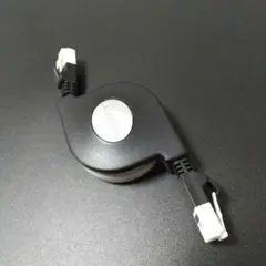エレコム ① リール式 LANケーブル 2.5m 巻取り式 ブラック 良品