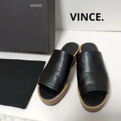 【美品】VINCE. サンダル ブラック23.5 ブラックのサムネイル