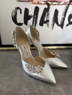 JIMMY CHOO シルバー パンプス ビジュー ノベルティのサムネイル