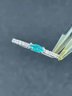 K10WG 天然パライバトルマリン 1.47g 0.109ct GSJ鑑別付き - メルカリ