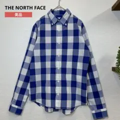 【美品】THE NORTH FACE シャツ ブルーチェック ボタンダウン