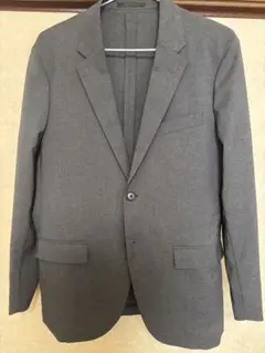 UNIQLO 感動ジャケット　（ウールライク・袖丈着丈標準） ダークグレーSのサムネイル
