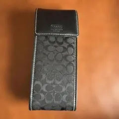 COACH】まち付きメガネケース黒赤2つ | Mercari
