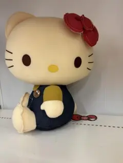 ヴィンテージ日焼けキティ 。デニムオーバーオール サイズ約30cm