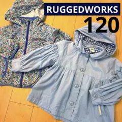 RUGGED WORKS ポケッタブル　フードフード付きジャケット 花柄　120