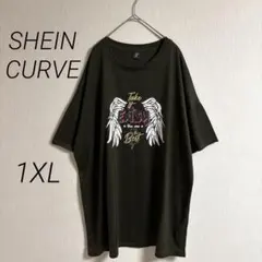 美品 SHEIN CURVE グラフィックビッグTシャツ 1XLゆったり天使の羽のサムネイル