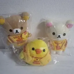 リラックマ　タワレコ　コラボぬいぐるみ3体セット　コリラックマ　キイロイトリ