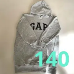 gapkids 140 ワンピース　グレー　裏起毛　パーカー　チュニック