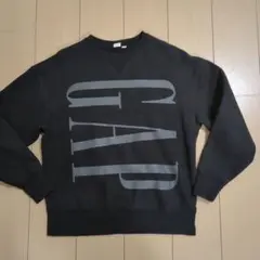 GAP ビッグロゴクルーネック スウェット ブラック XS