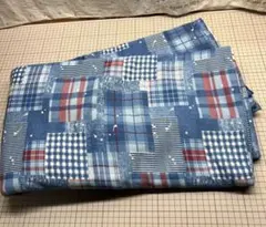 生地　mocamocha 40/10 裏毛 グランジデニム柄　サックス　1.8m