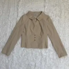 JUDY レディース テーラードジャケット M ベージュ 綿 コットン 伸縮性