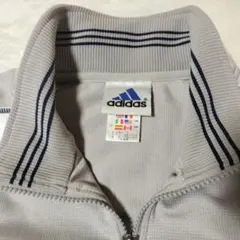 90s アディダス　トラックジャケット　刺繍ロゴ　万国旗タグ
