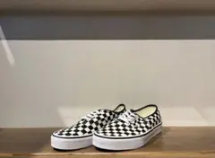 VANS AUTHENTIC checker 黒白 US正規品 赤箱 29cm