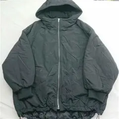 ★NICE CLAUP 中綿フードブルゾン ブラック系