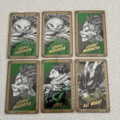 僕のヒーローアカデミア原画展 箔押しクリアカード 緑谷出久 オールマイト