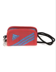 adidas 赤 コインケース ストライプ