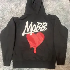 MOBB ハートデザイン パーカー ブラック