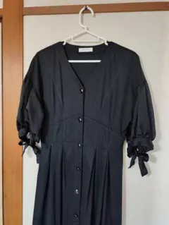 PREUVE 半袖 ボタン付きシャツワンピース ロング丈