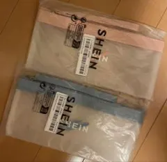 【新品未開封】SHEIN ポーチ クリアメイクポーチペンケース2個セット